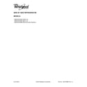 Whirlpool WRS970CIDM00 cover sheet diagram