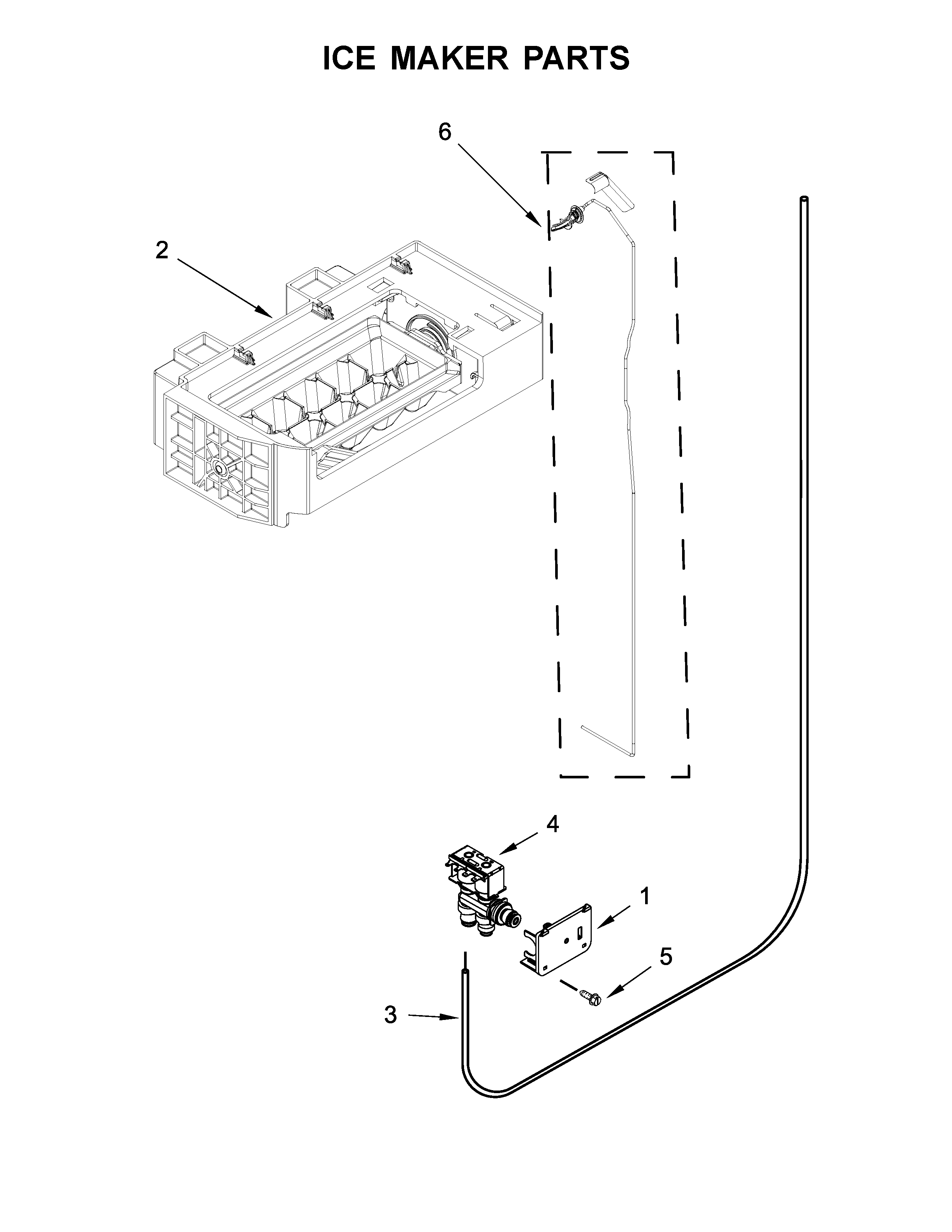 Whirlpool WRS970CIDE00 ice maker parts diagram