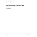 KitchenAid KGRS303BWH1 cover sheet diagram