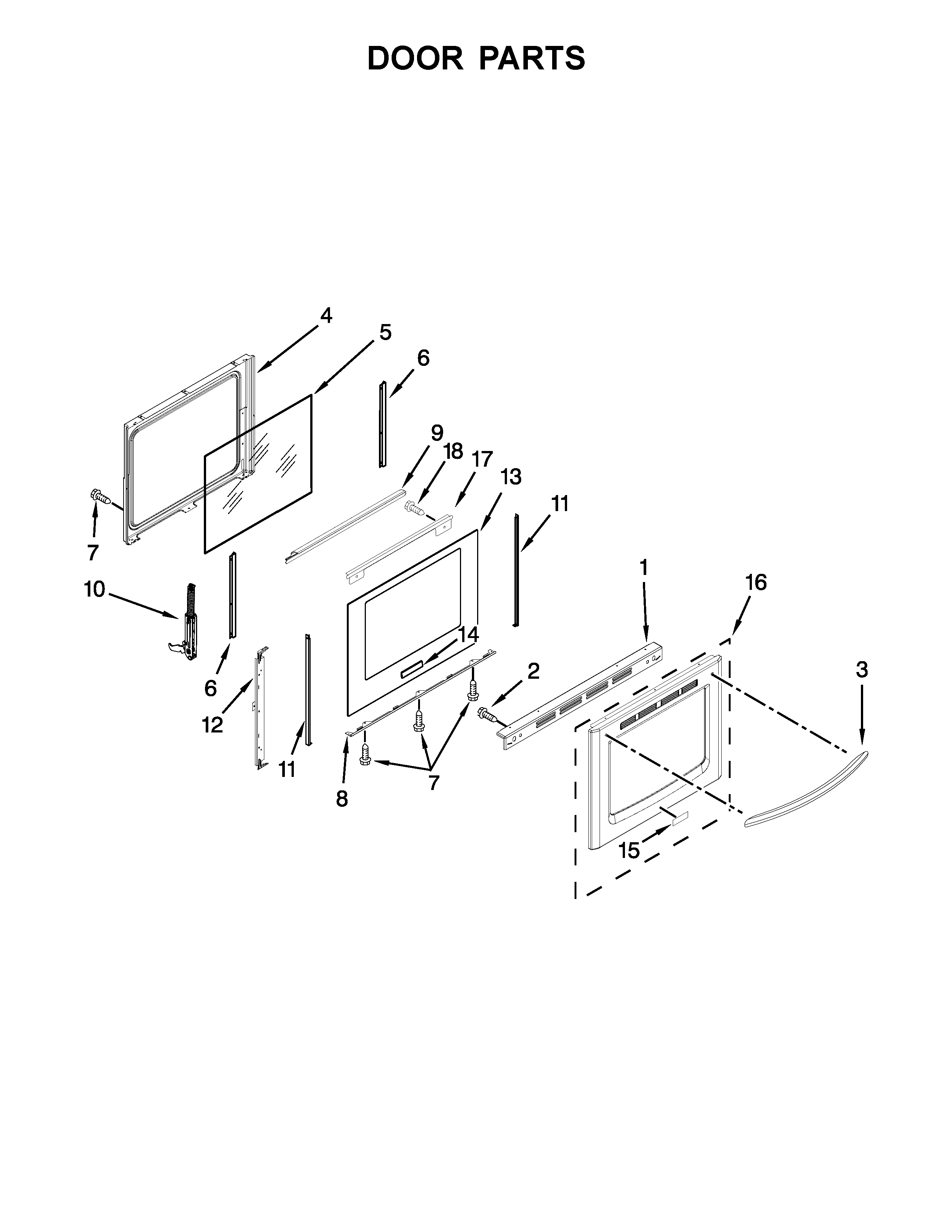 KitchenAid KGRS303BBL1 door parts diagram