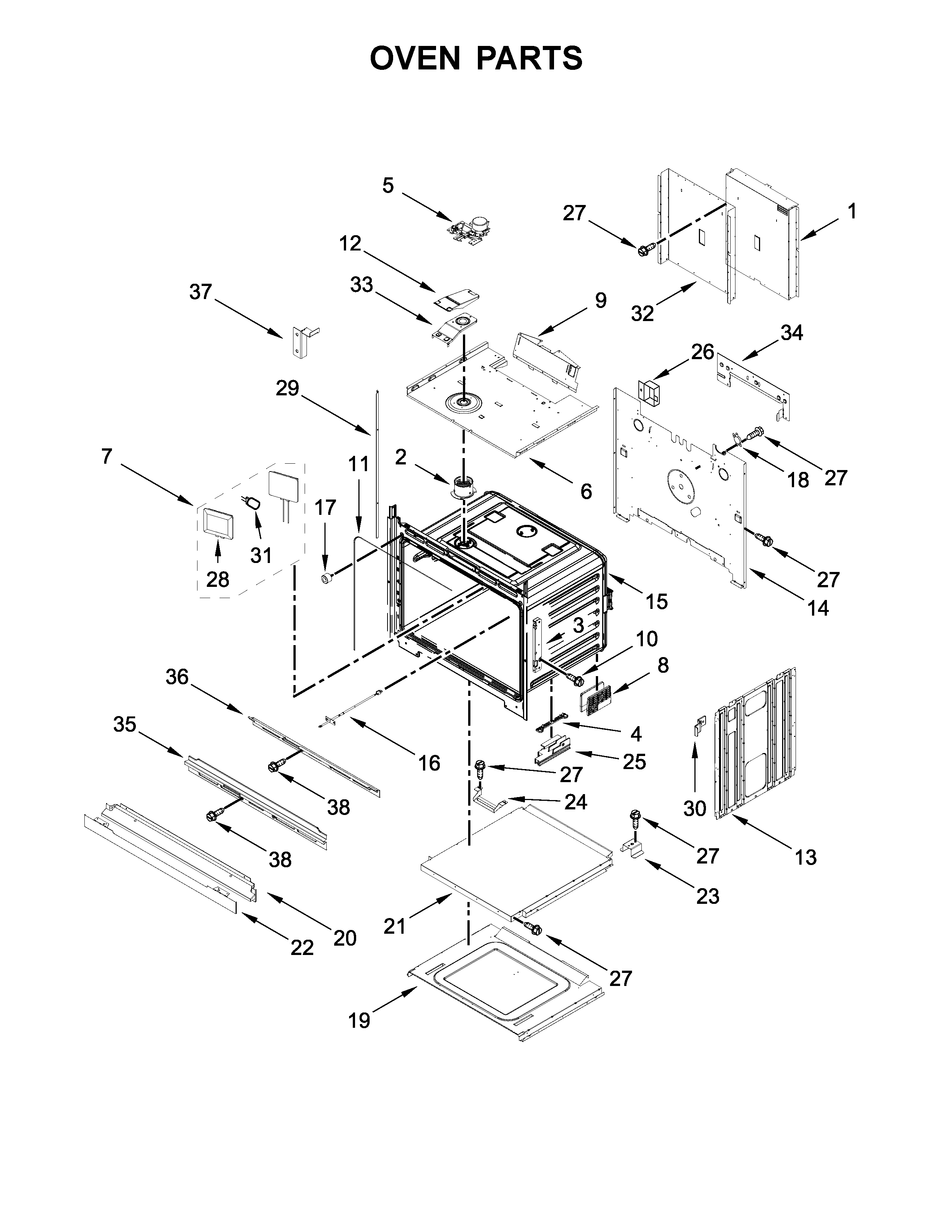 Whirlpool WOD97ES0ES03 oven parts diagram