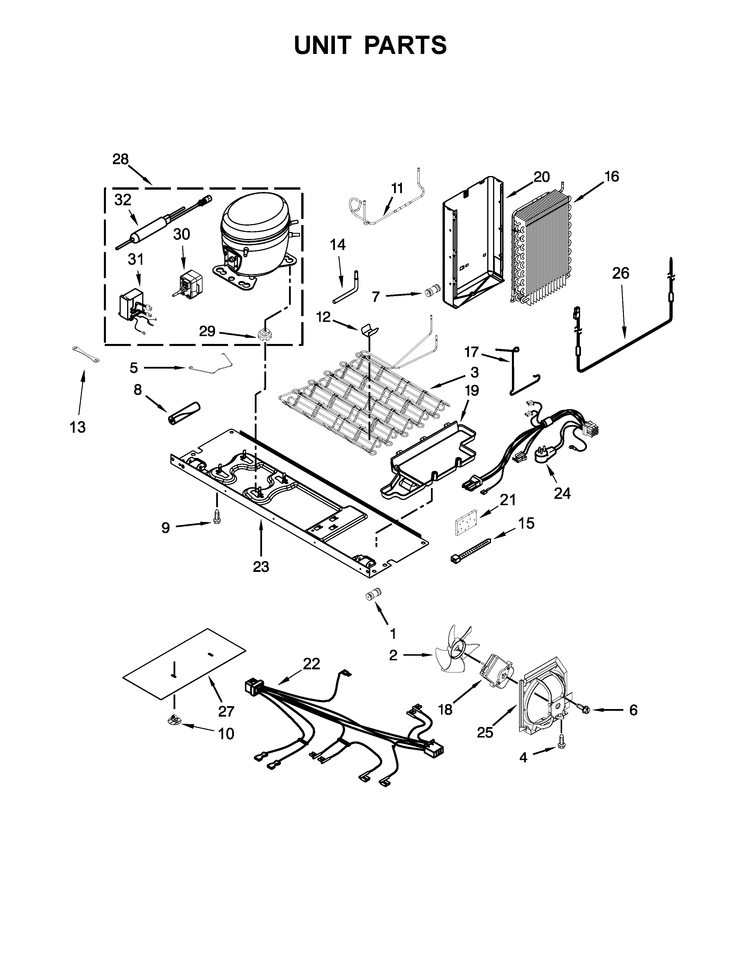 Whirlpool WRS571CIHW00 unit parts diagram