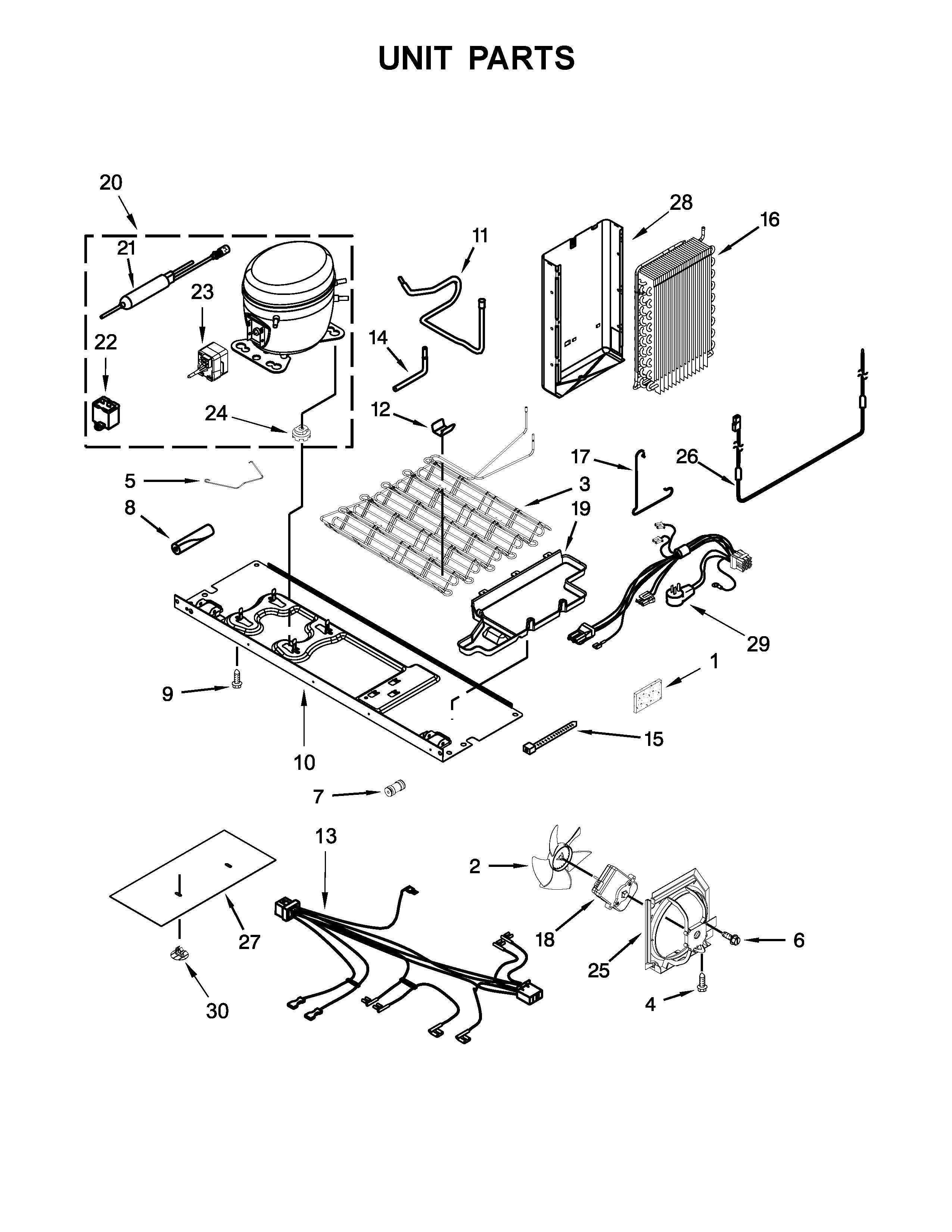 Maytag MSS26C6MFB01 unit parts diagram