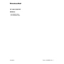 KitchenAid KGCC506RWW05 cover sheet diagram