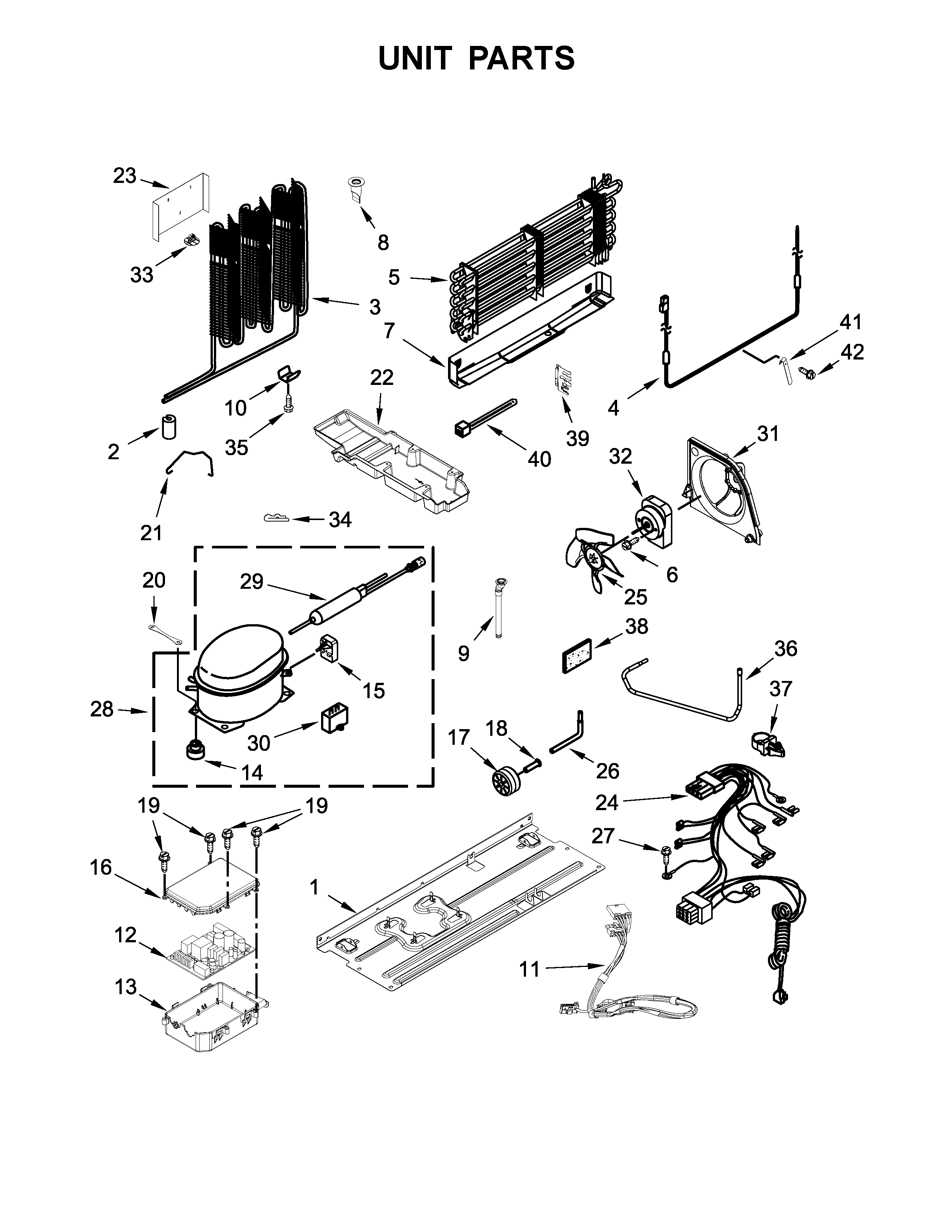 Whirlpool WRFA60SFHN00 unit parts diagram