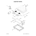 Whirlpool WCE77US0HW00 cooktop parts diagram