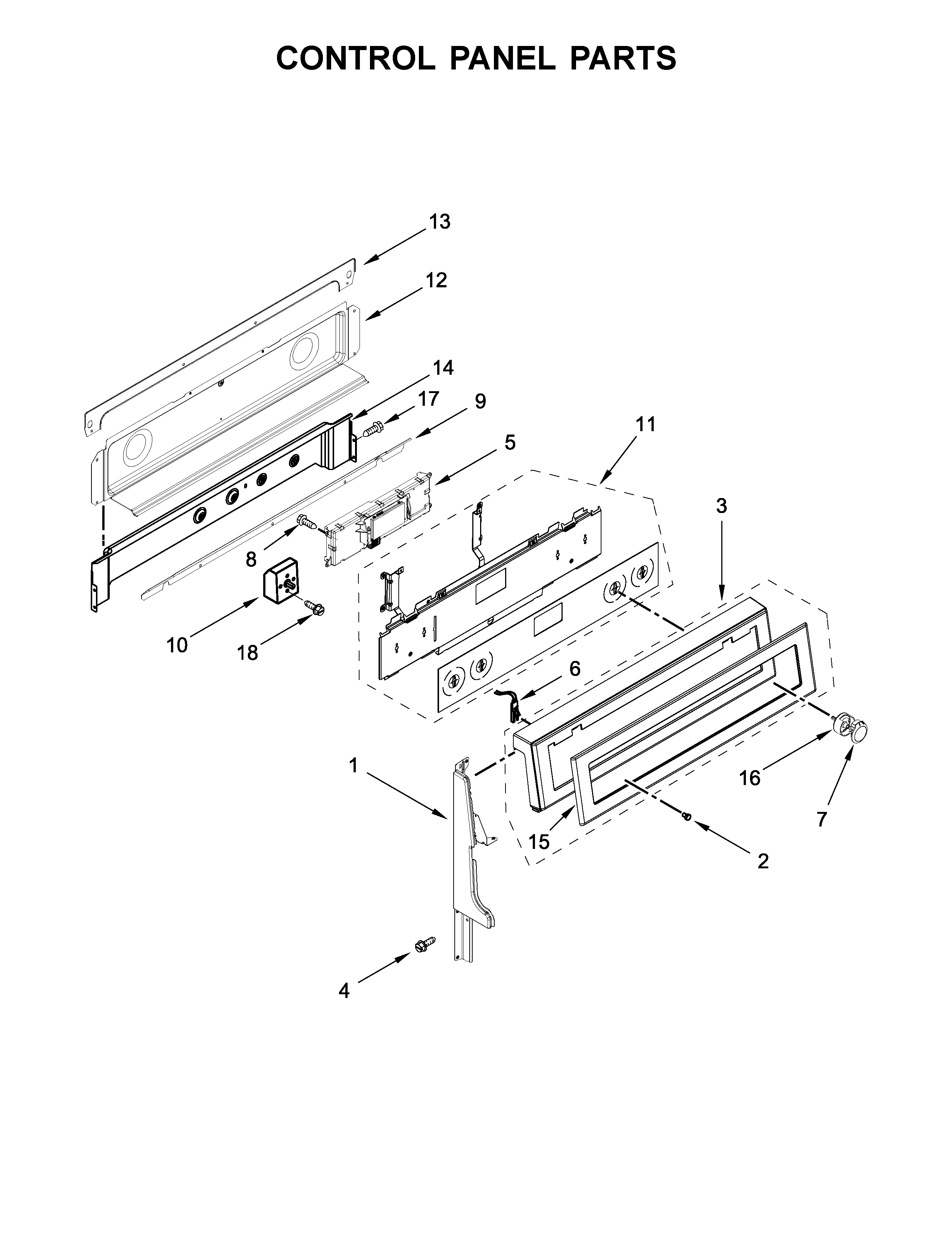 KitchenAid KFED500EWH03 control panel parts diagram