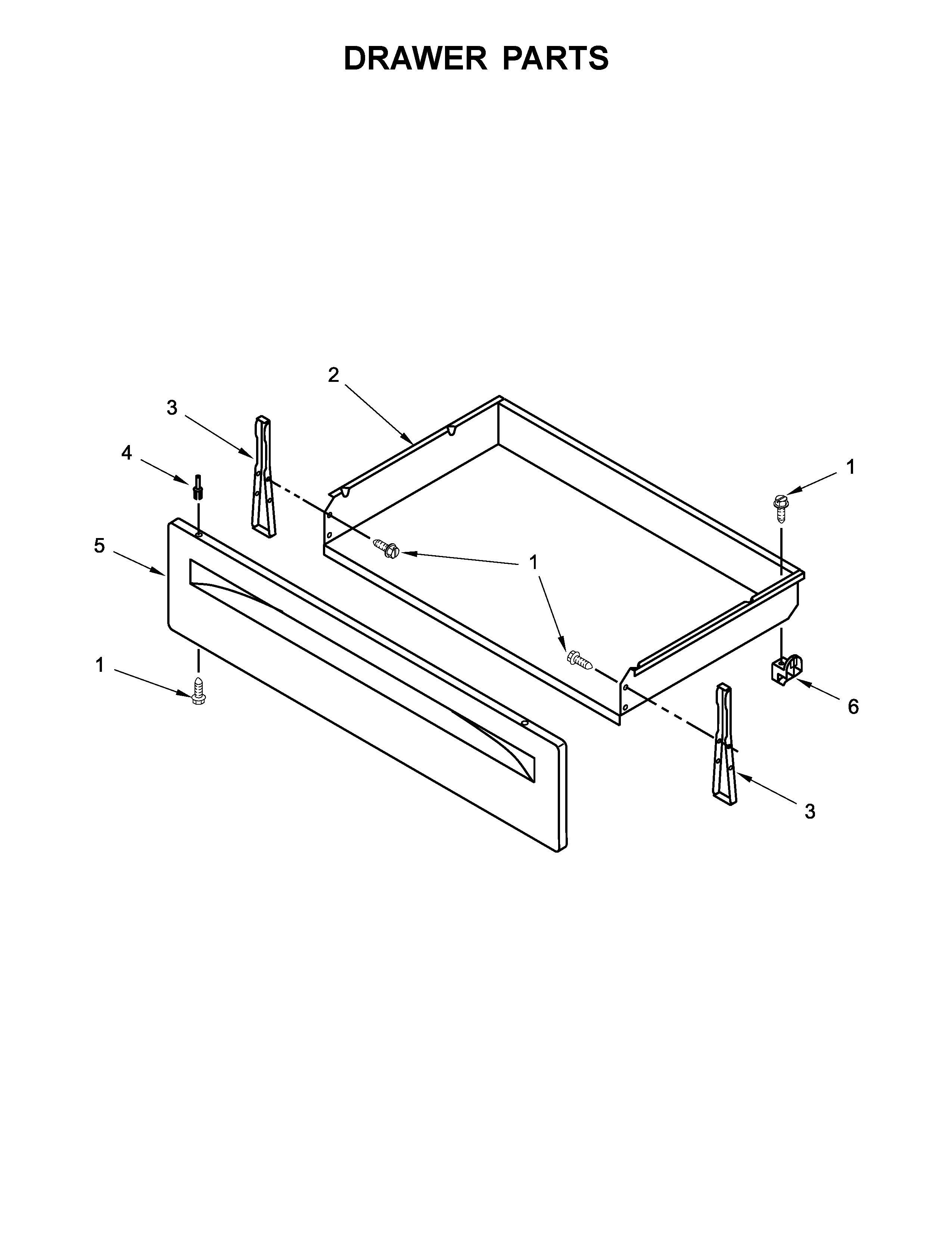 Ikea IES350XW5 drawer parts diagram
