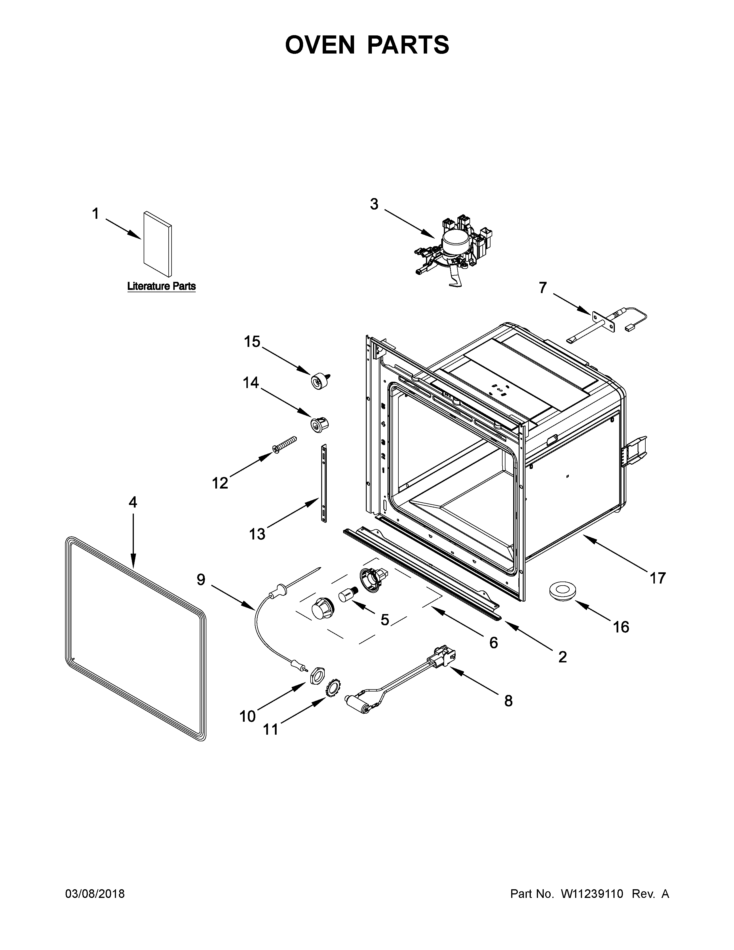 KitchenAid KOSC104FSS0 oven parts diagram
