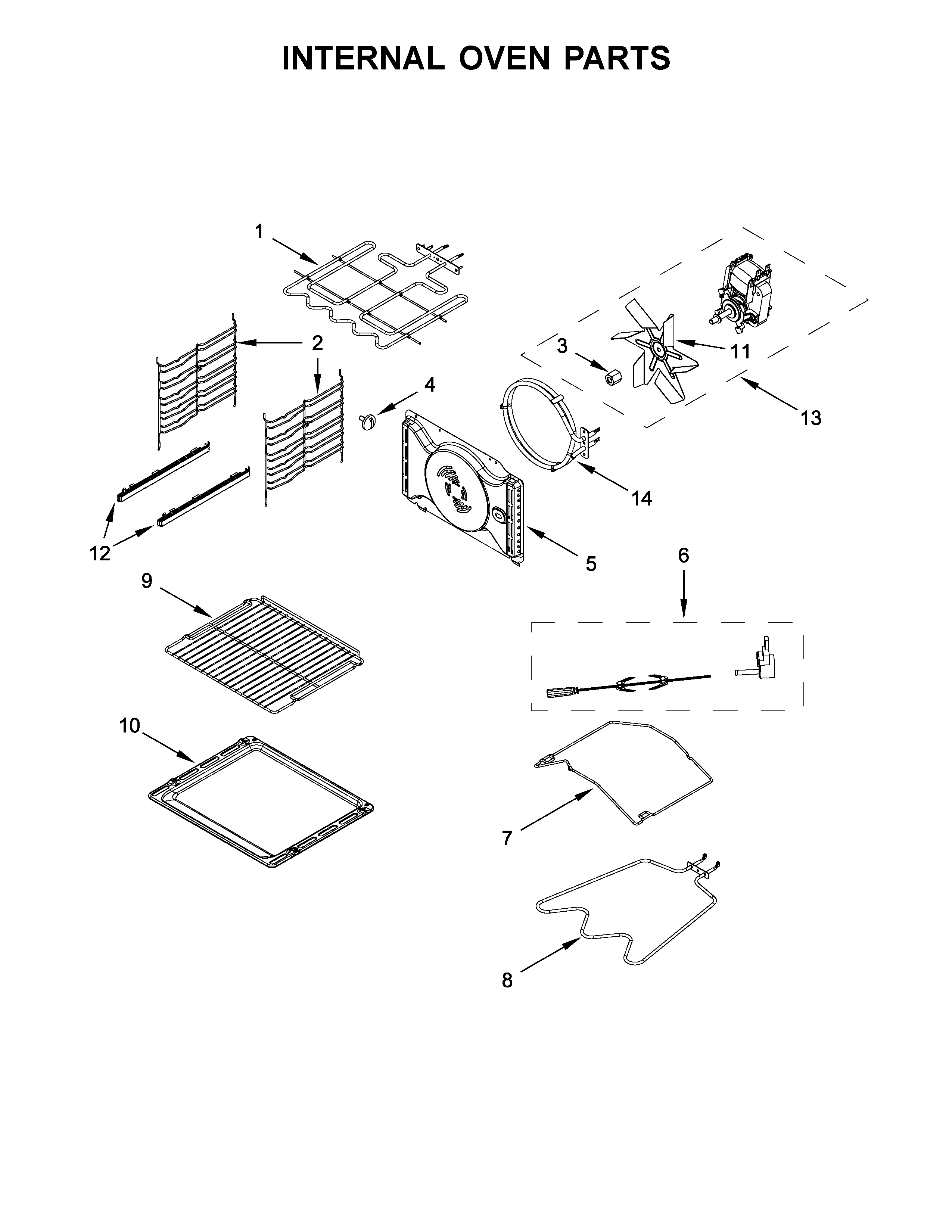 KitchenAid KOSC104FSS0 internal oven parts diagram