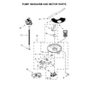 Whirlpool WDTA75SAHN0 pump, washarm and motor parts diagram