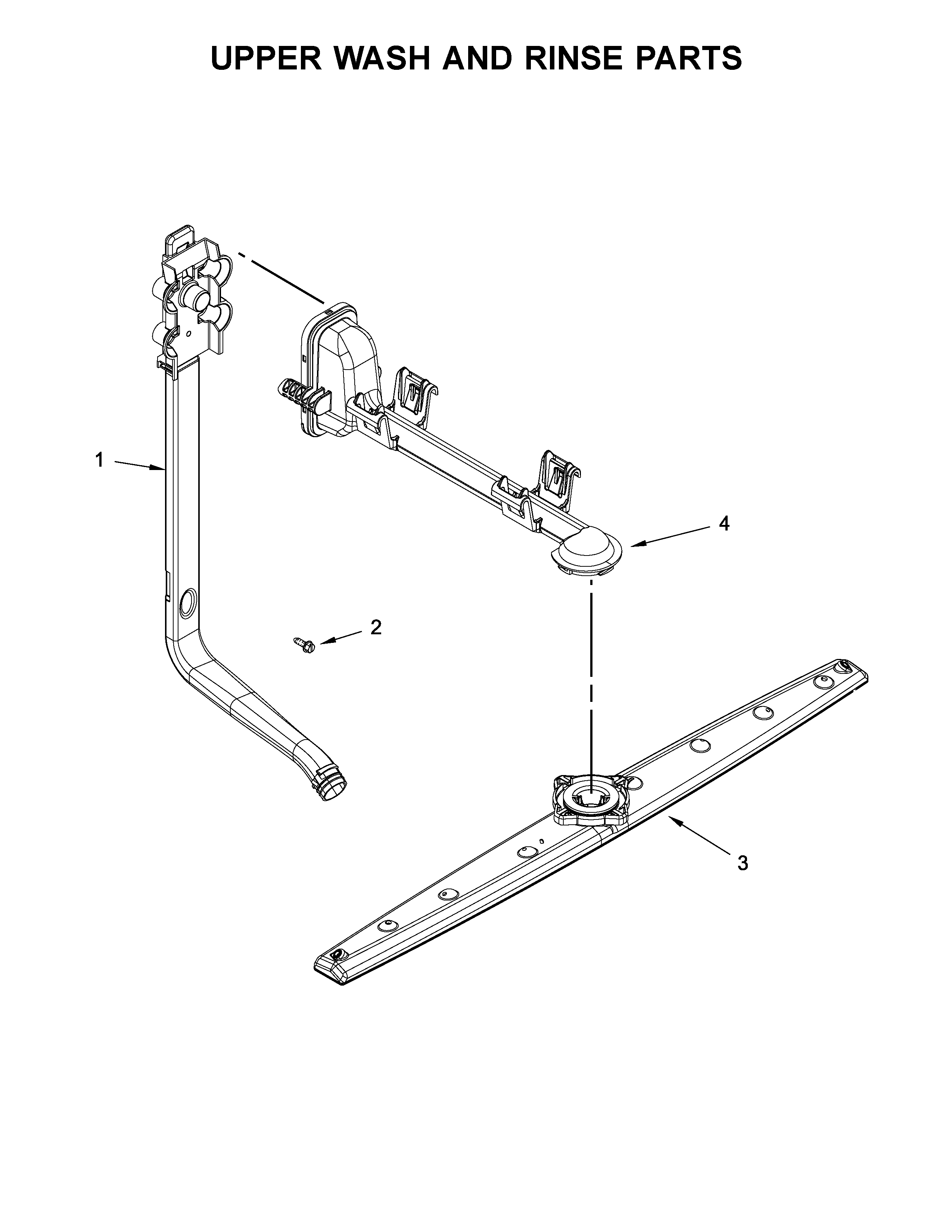 Whirlpool WDF330PAHD2 upper wash and rinse parts diagram