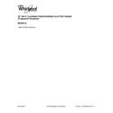 Whirlpool WFE770H0FZ2 cover sheet diagram