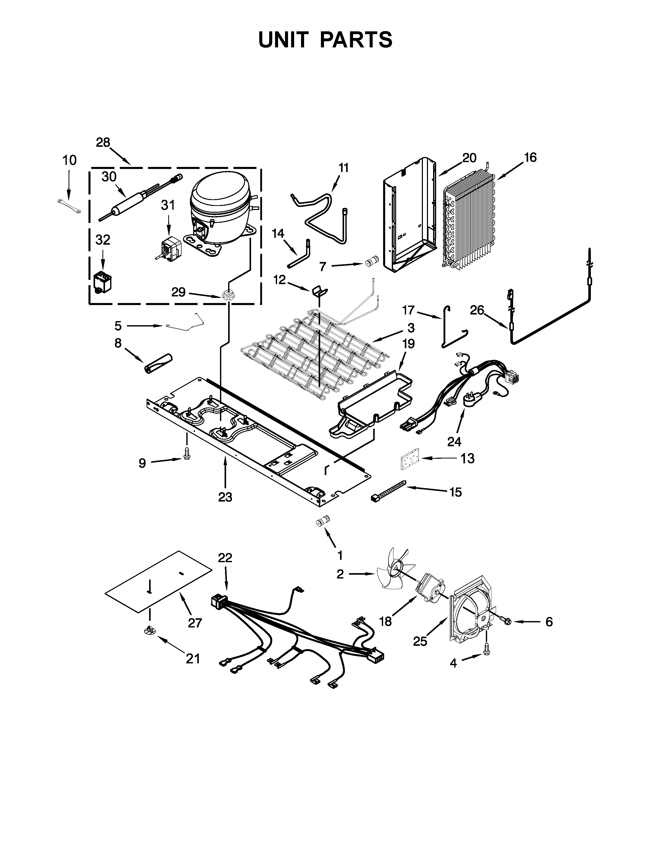 Maytag MSC21C6MFZ00 unit parts diagram