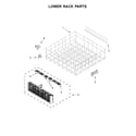 Whirlpool WDF770SAFZ0 lower rack parts diagram
