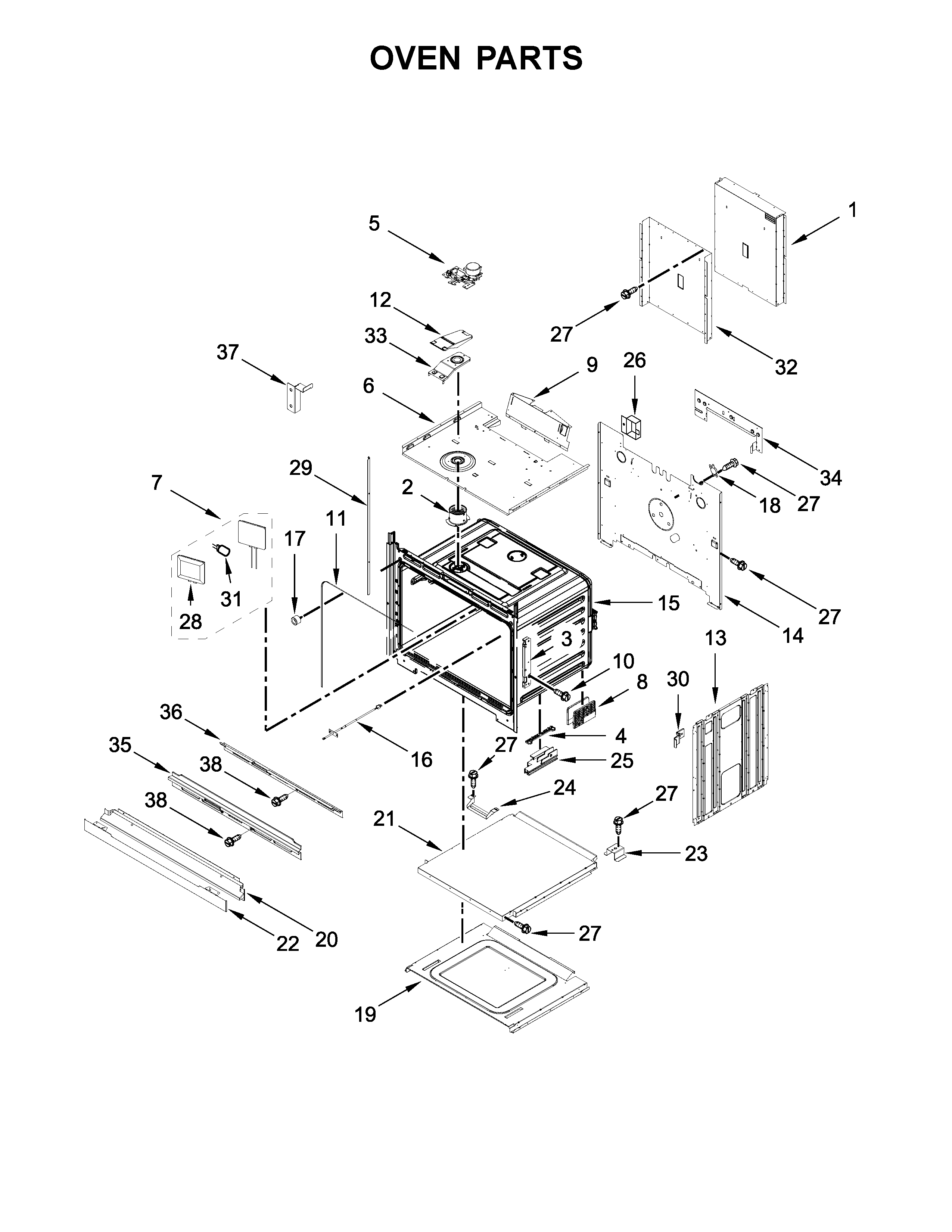 KitchenAid KODE300ESS04 oven parts diagram