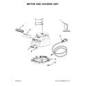 KitchenAid 5KFP1335SWH0 motor and housing unit diagram
