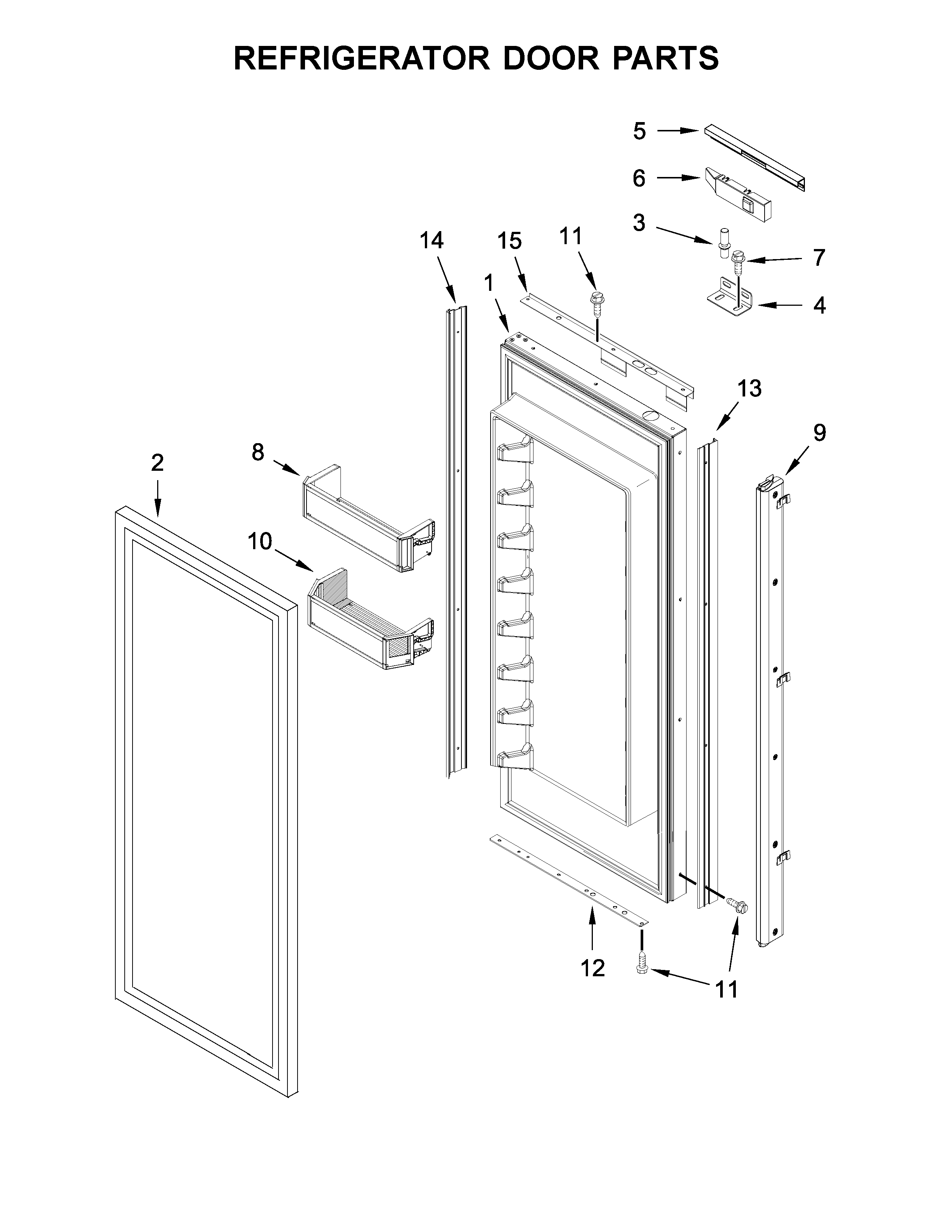 Jenn-Air JF36NXFXDE00 refrigerator door parts diagram