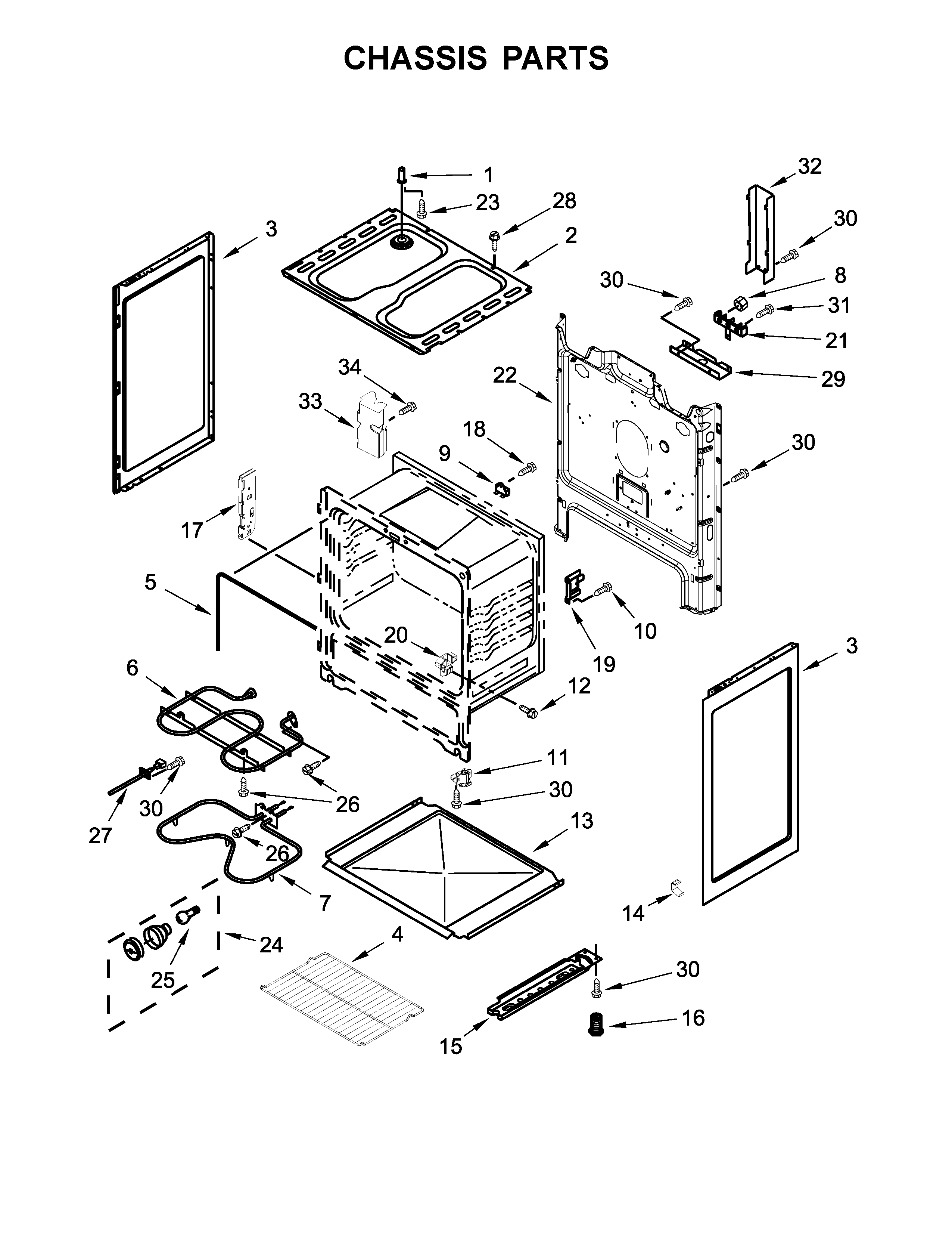 Amana ACR4303MFW2 chassis parts diagram