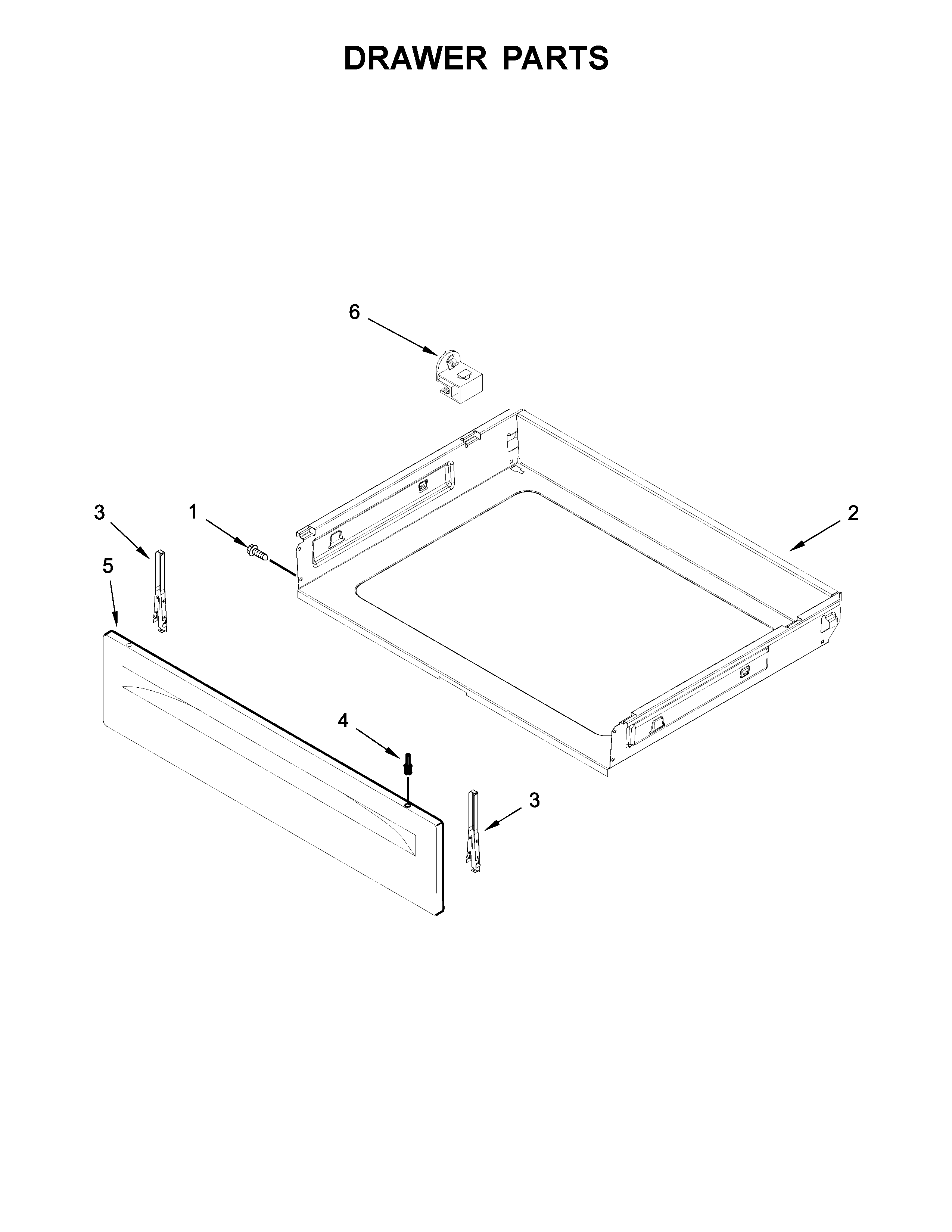 Amana ACR4303MFW2 drawer parts diagram