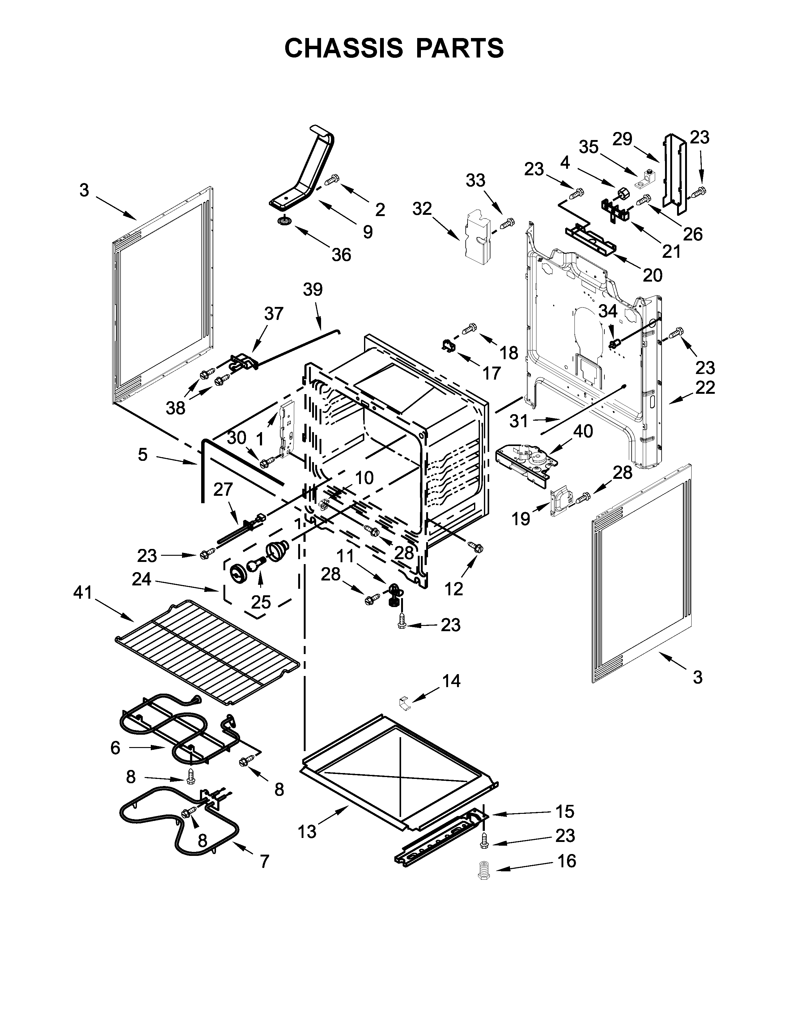 Whirlpool WFE525S0HS1 chassis parts diagram