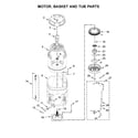 Maytag MVWB965HC0 motor, basket and tub parts diagram