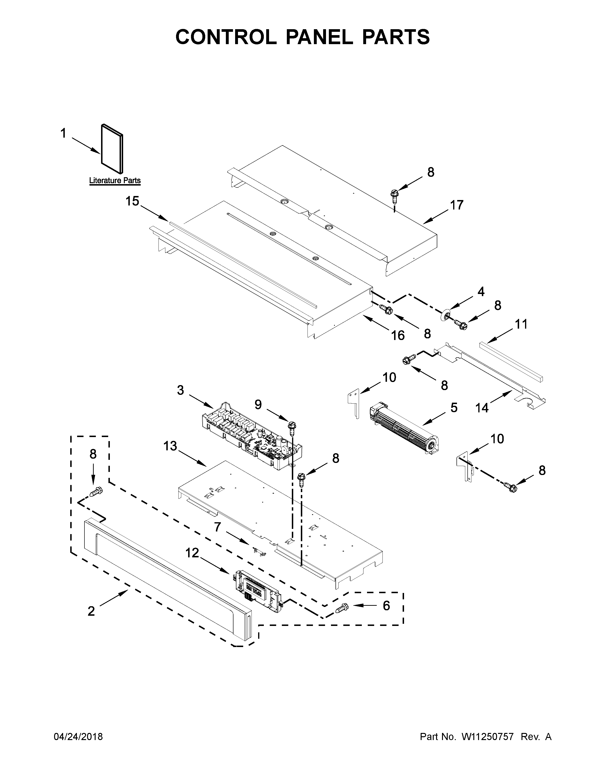 Maytag MEW9530FZ03 control panel parts diagram