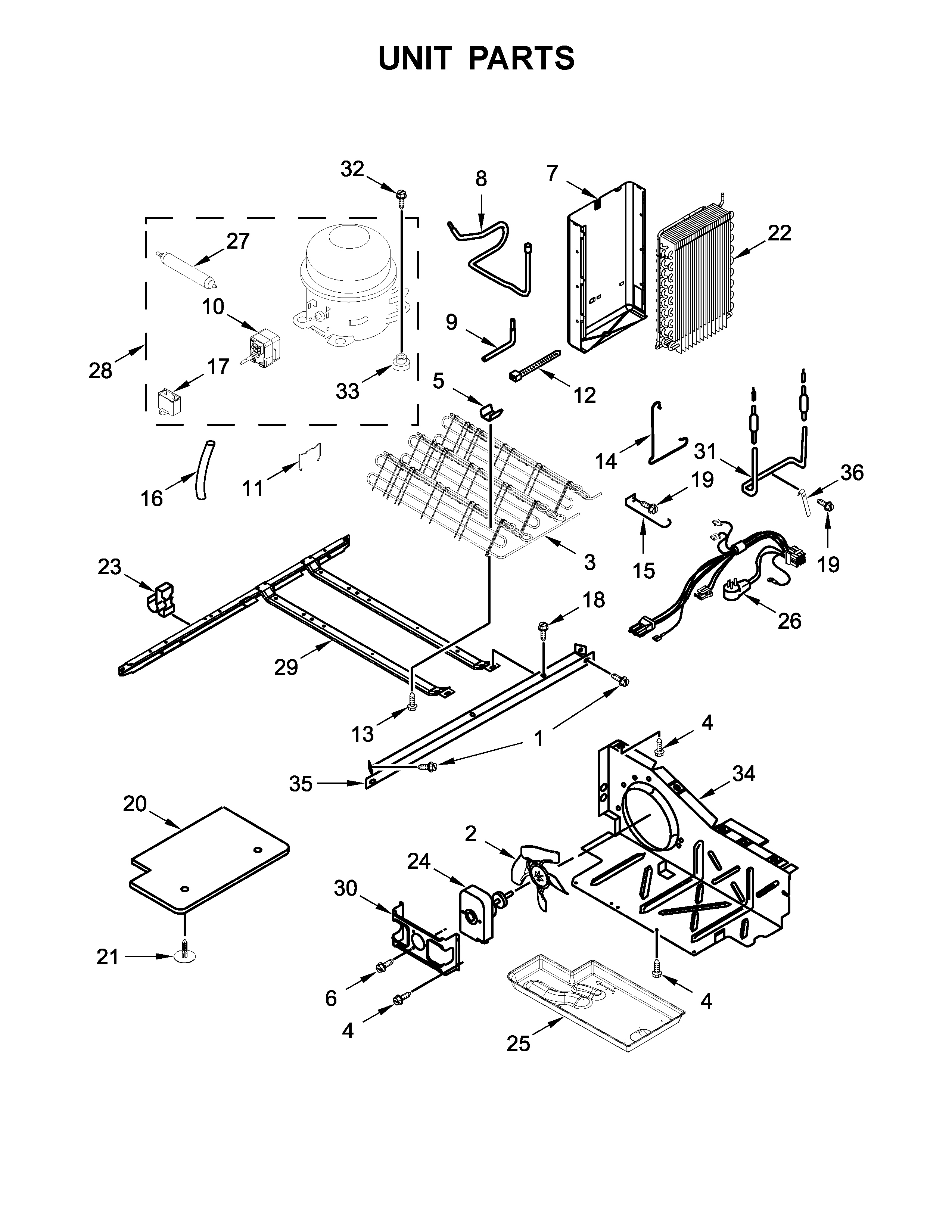 Whirlpool WRS322FNAM00 unit parts diagram