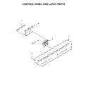 KitchenAid KDPM354GPS0 control panel and latch parts diagram