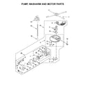 KitchenAid KDPM354GPS0 pump, washarm and motor parts diagram