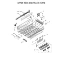 KitchenAid KDPM354GPS0 upper rack and track parts diagram