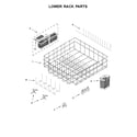 KitchenAid KDPM354GPS0 lower rack parts diagram