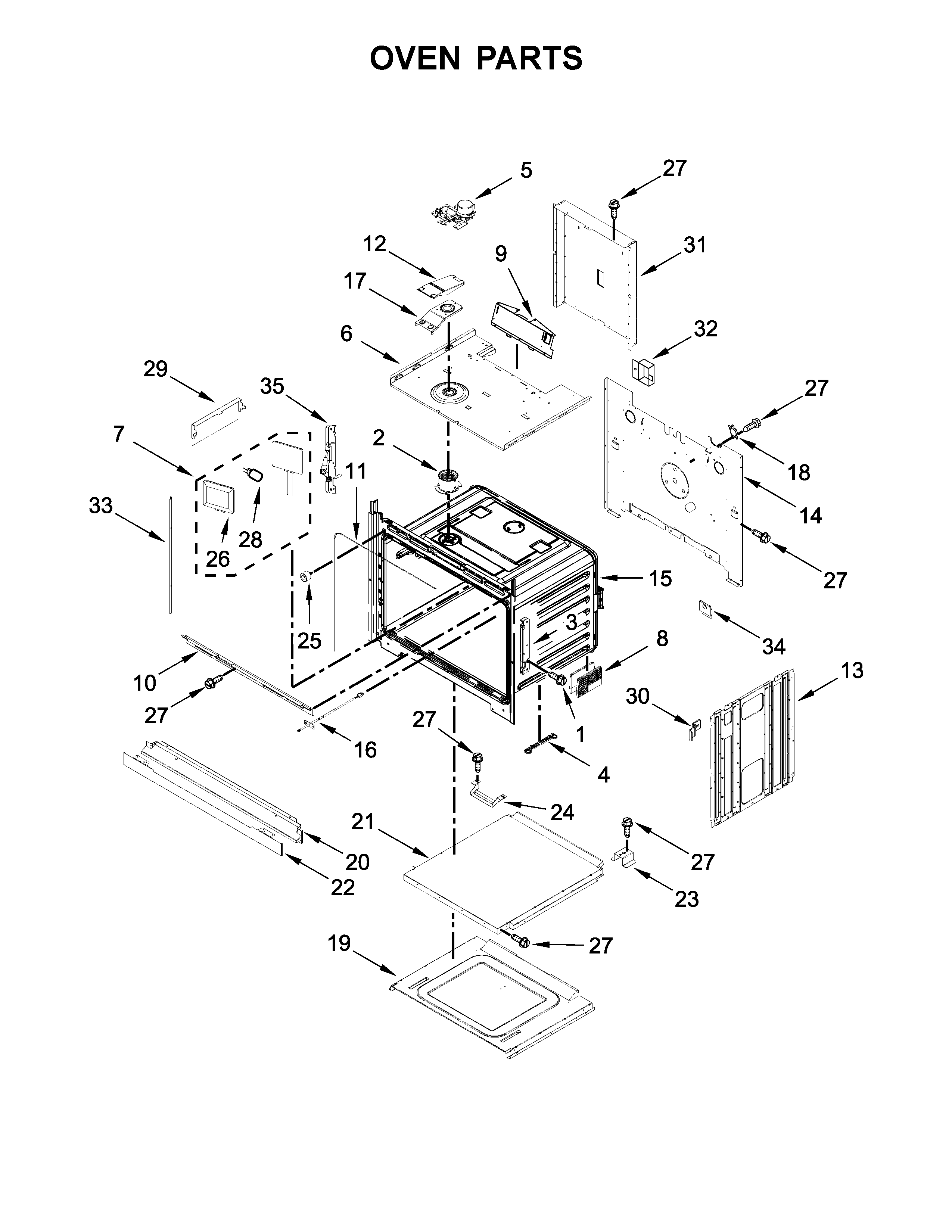 Whirlpool WOSA2EC0HZ01 oven parts diagram