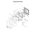 Whirlpool WOS51ES4EW01 oven door parts diagram
