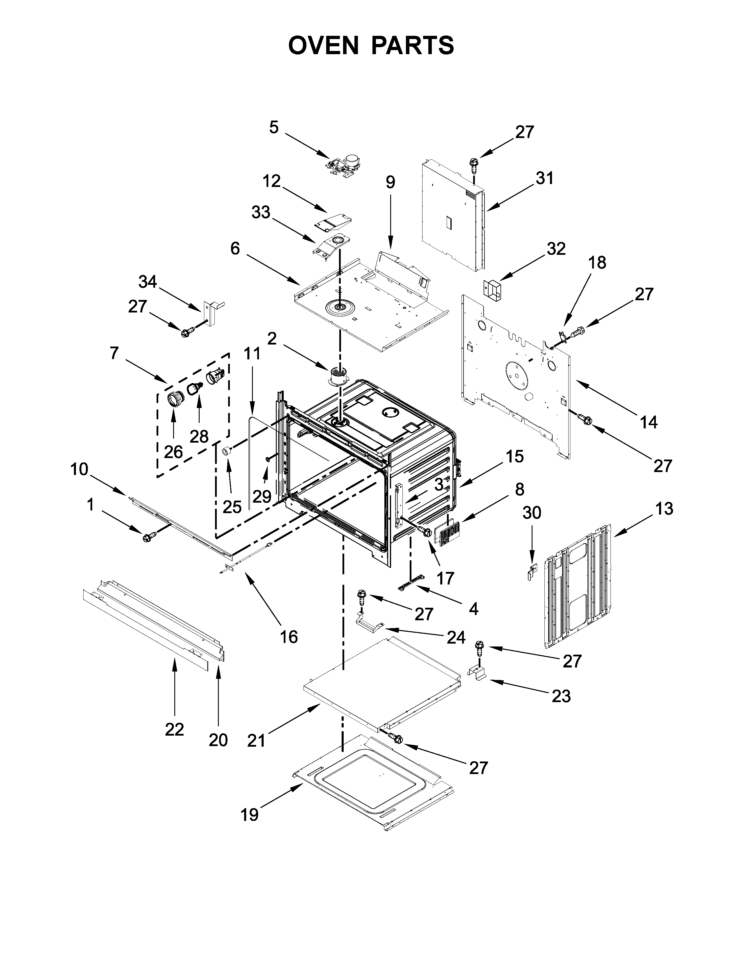 Whirlpool WOS92EC0AE05 oven parts diagram