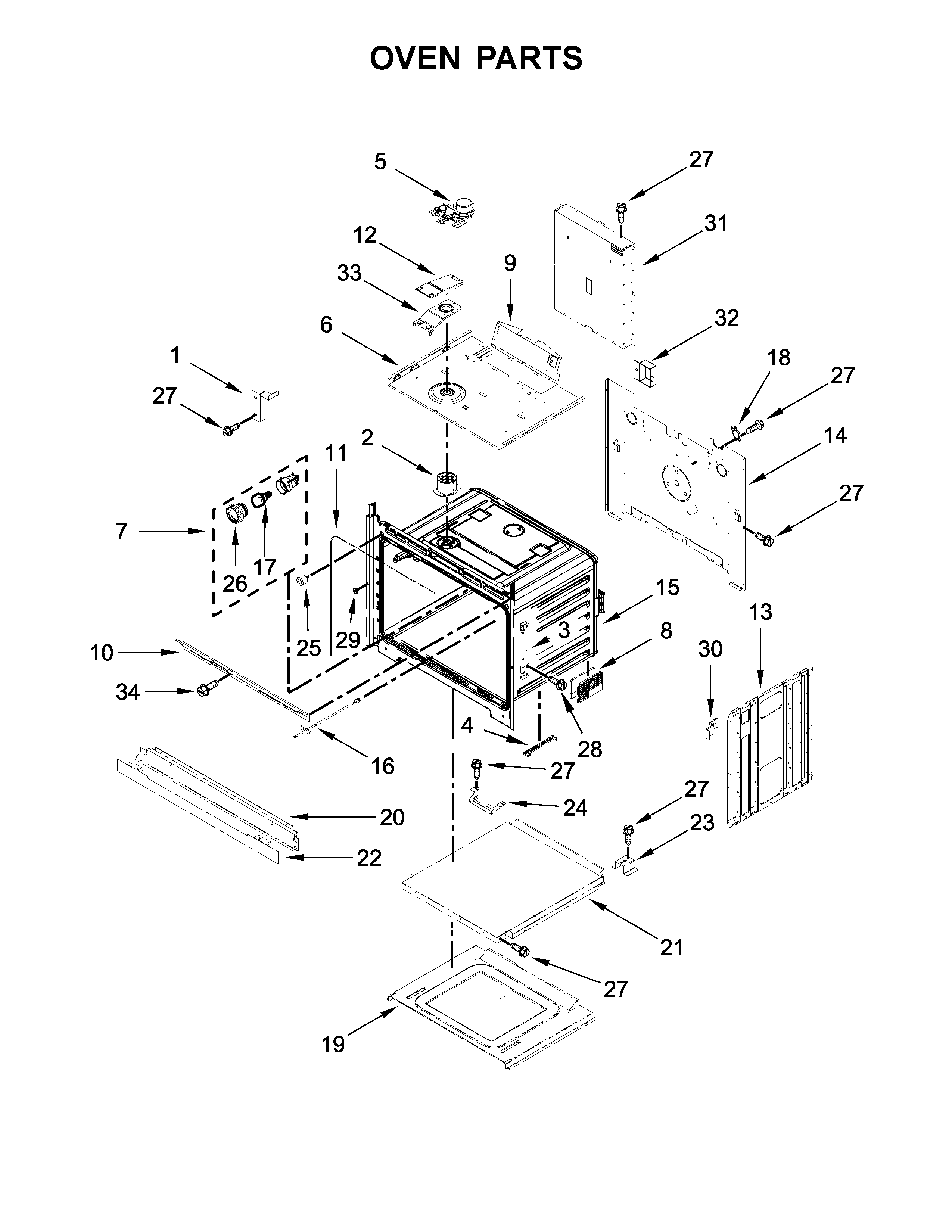 Whirlpool WOS51EC0AW05 oven parts diagram