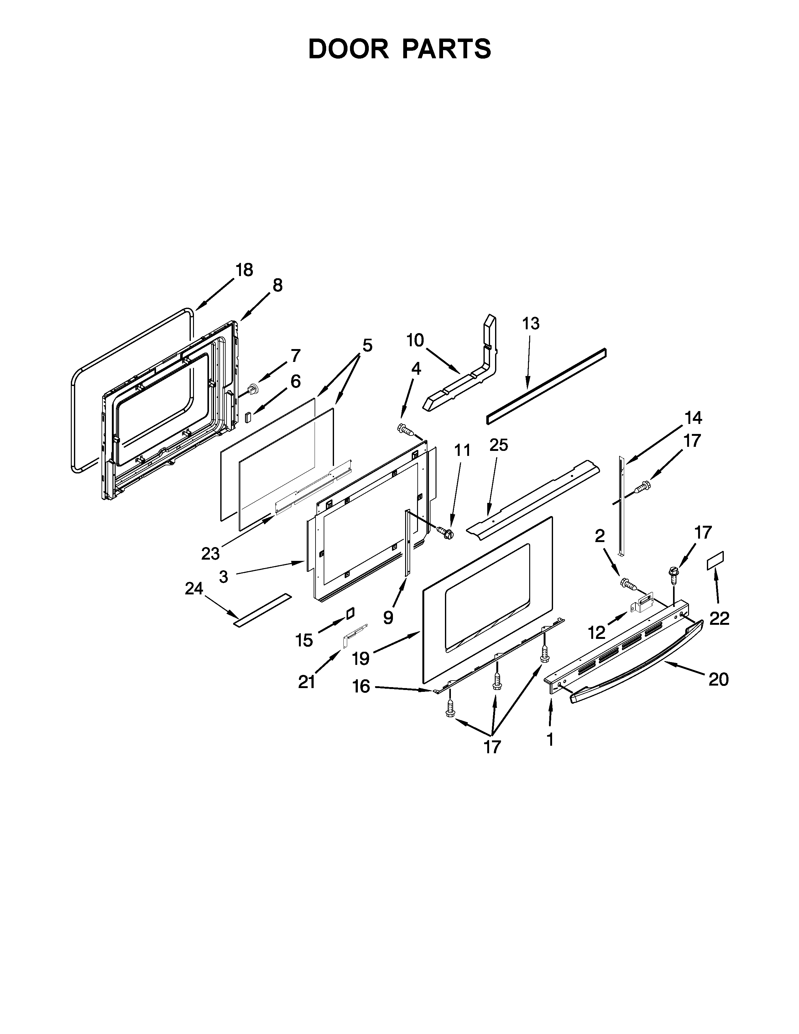 Whirlpool WDE350LVQ02 door parts diagram