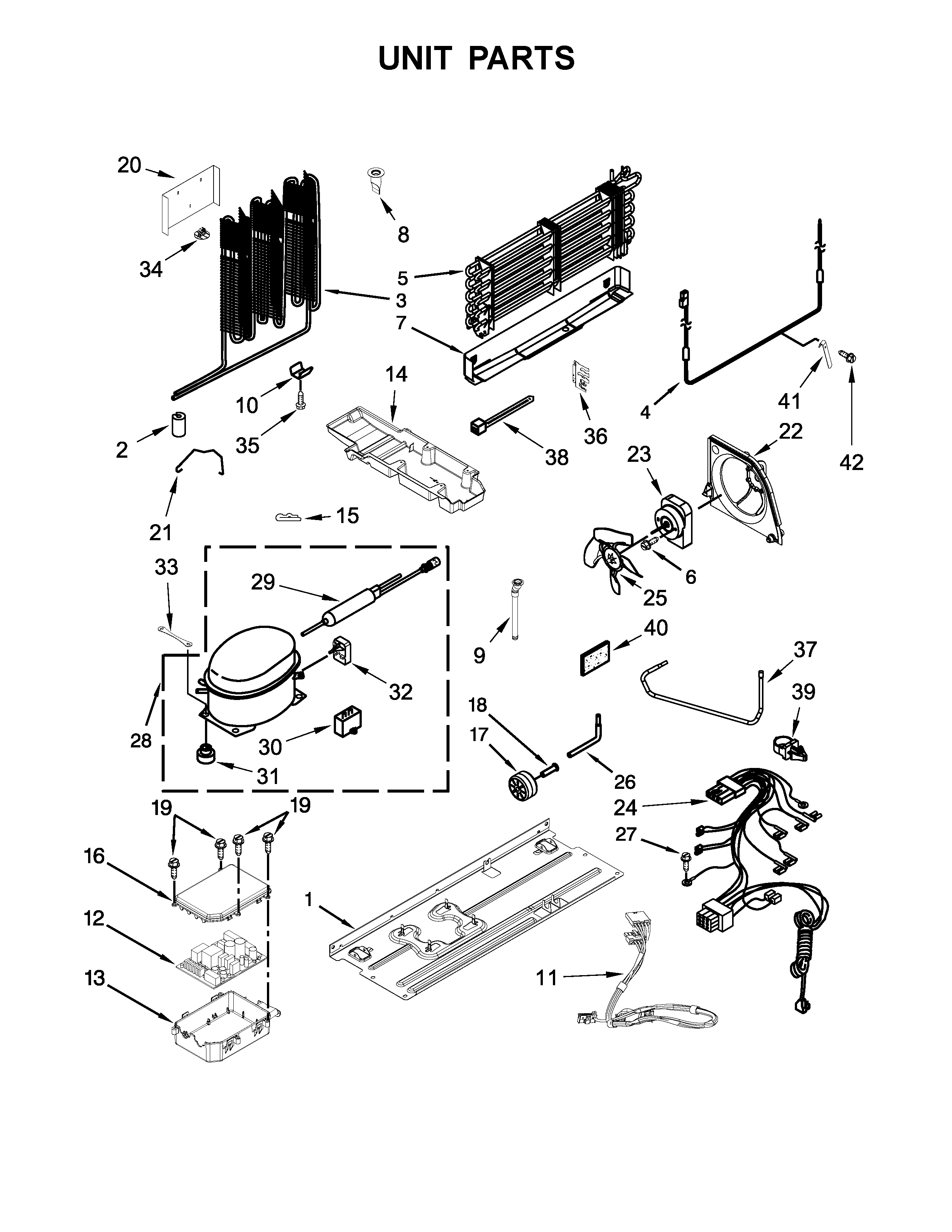 Whirlpool WRF560SFYM05 unit parts diagram
