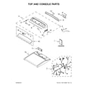 Whirlpool WED8500DC4 top and console parts diagram