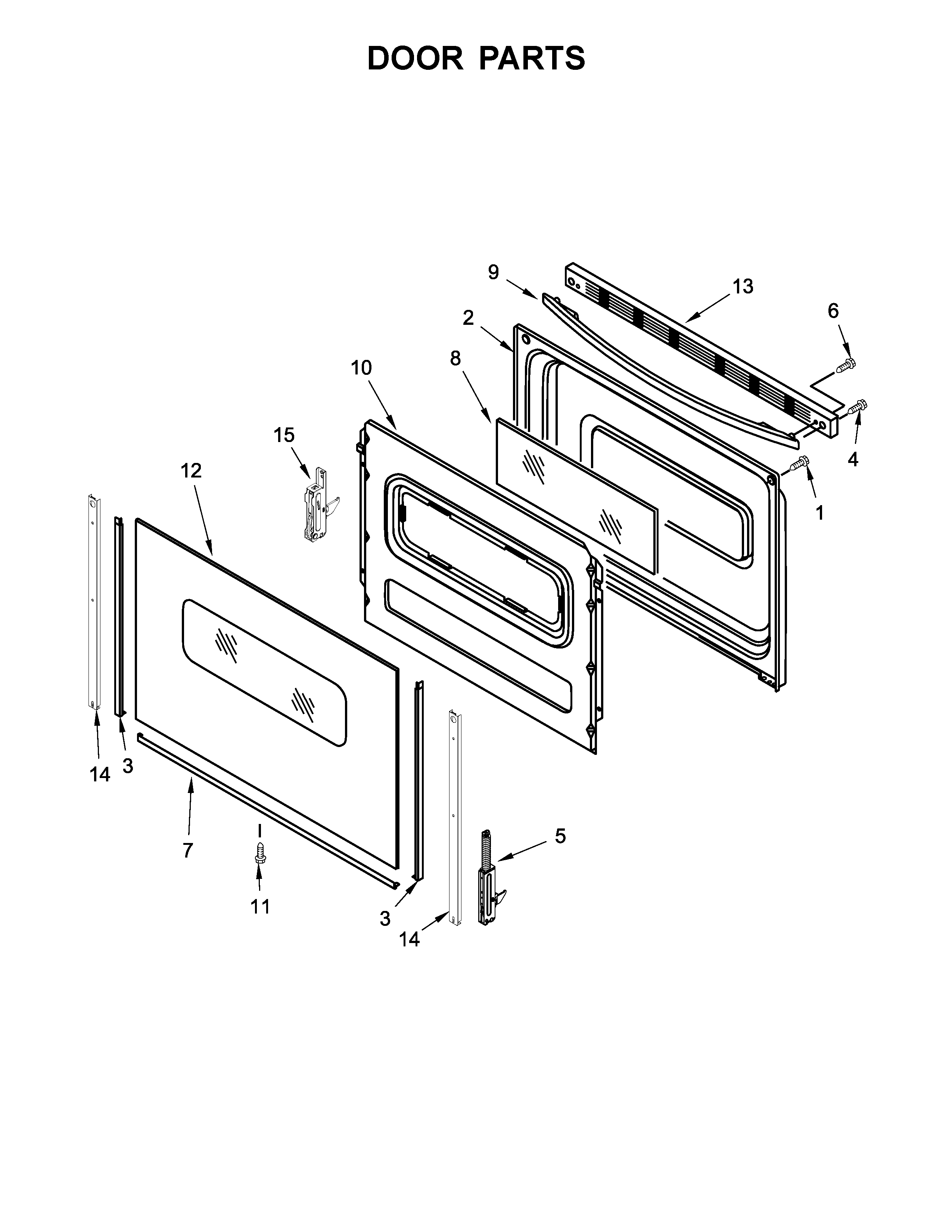 Whirlpool WFC150M0EW2 door parts diagram