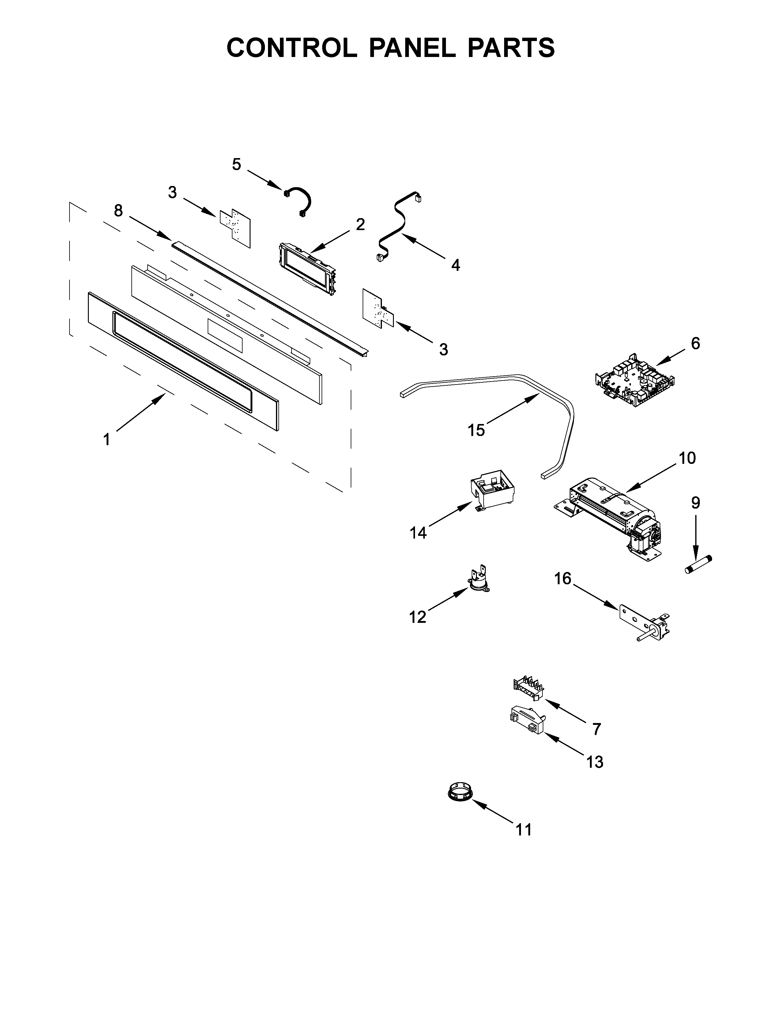 KitchenAid KOSC104FSS1 control panel parts diagram