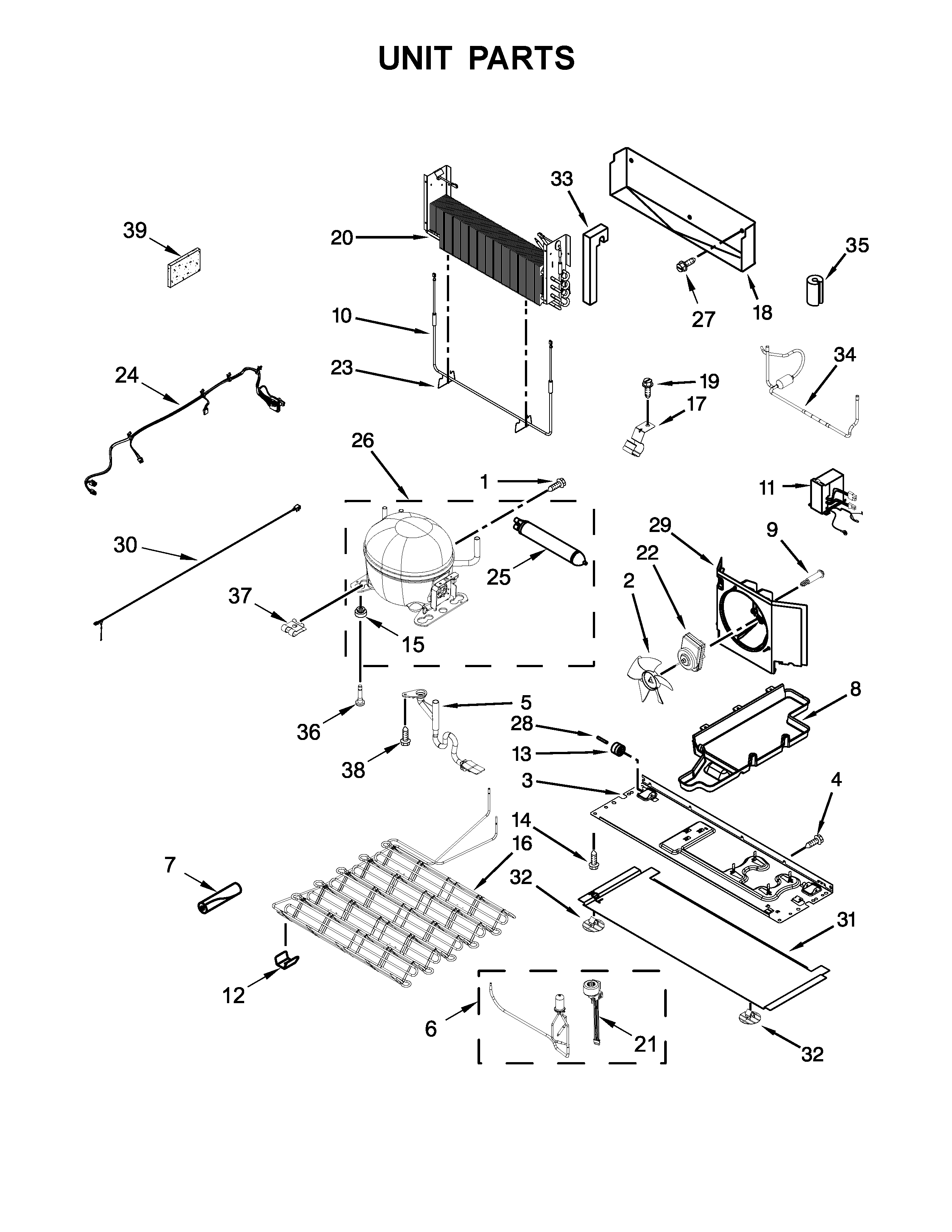 Whirlpool WRF767SDEM00 unit parts diagram