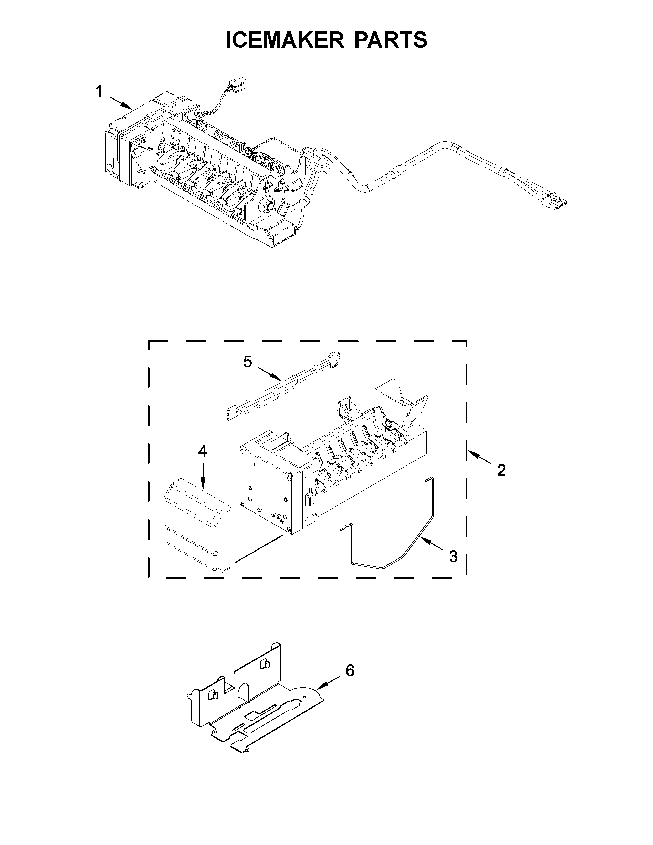 Whirlpool WRF767SDEM00 icemaker parts diagram