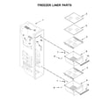KitchenAid KRSF505ESS01 freezer liner parts diagram