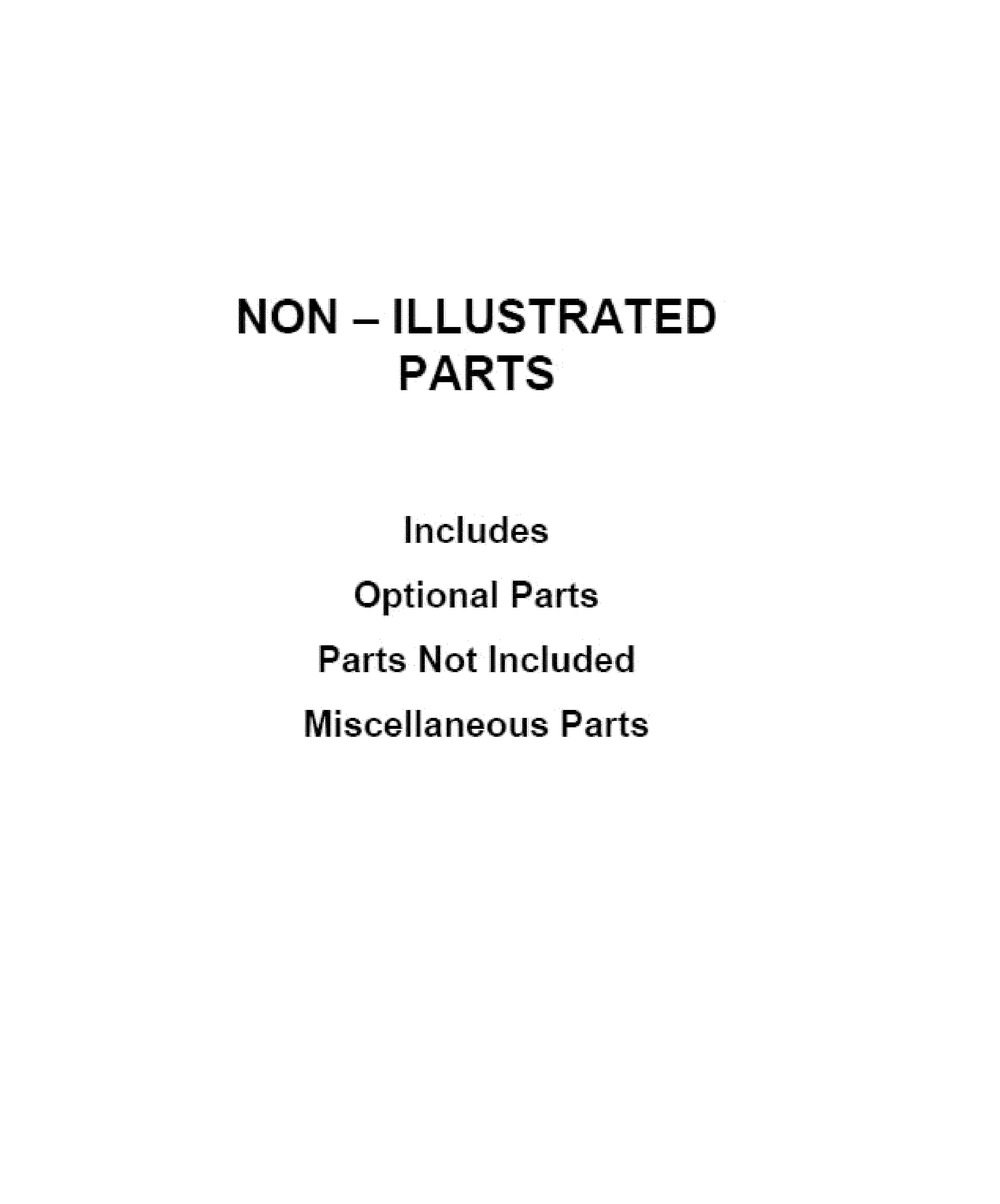 Whirlpool WZF57R16FW04 optional parts (not included) diagram