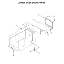 Whirlpool WOD93EC7AB06 lower oven door parts diagram
