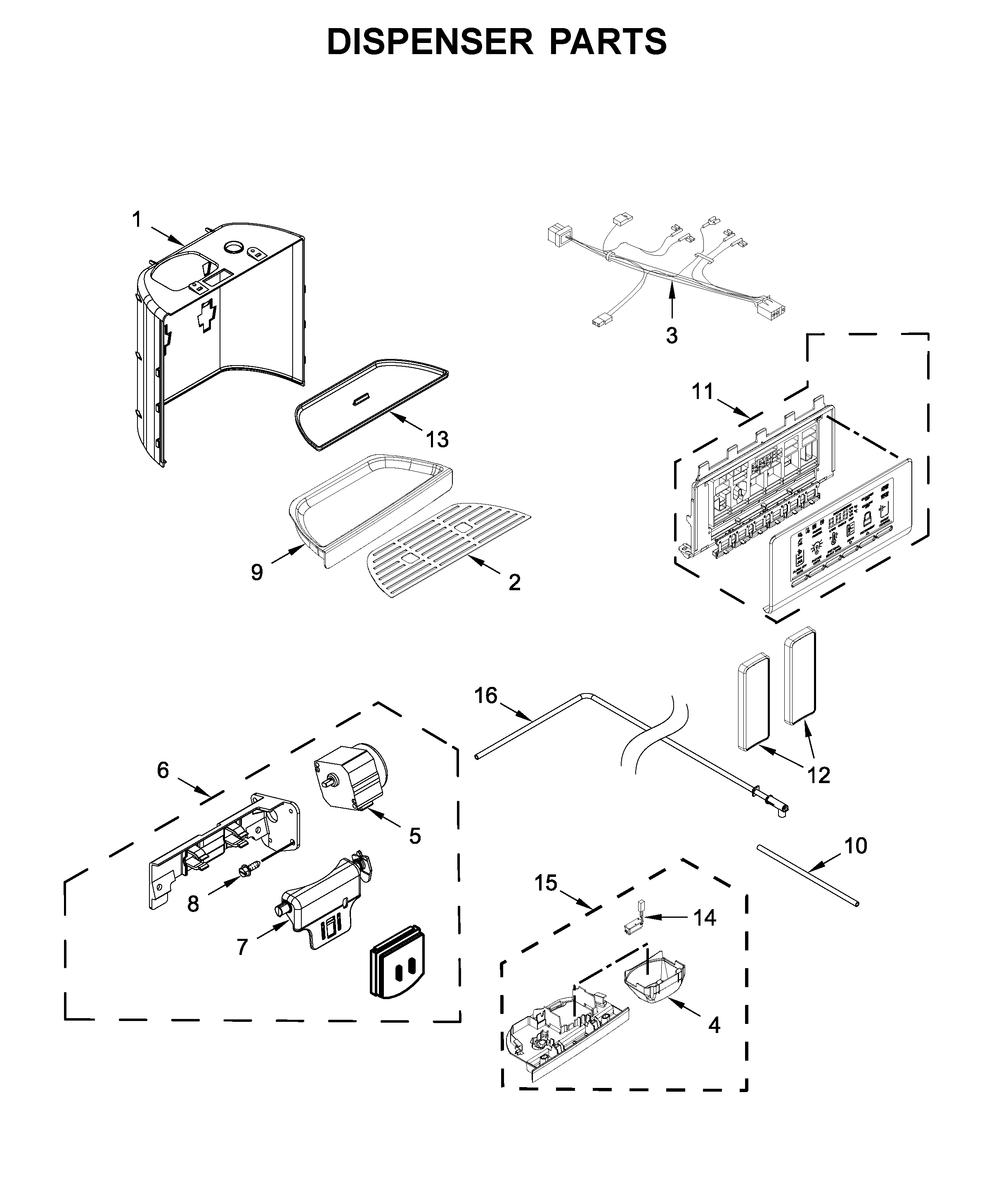 KitchenAid KSC24C8EYB02 dispenser parts diagram