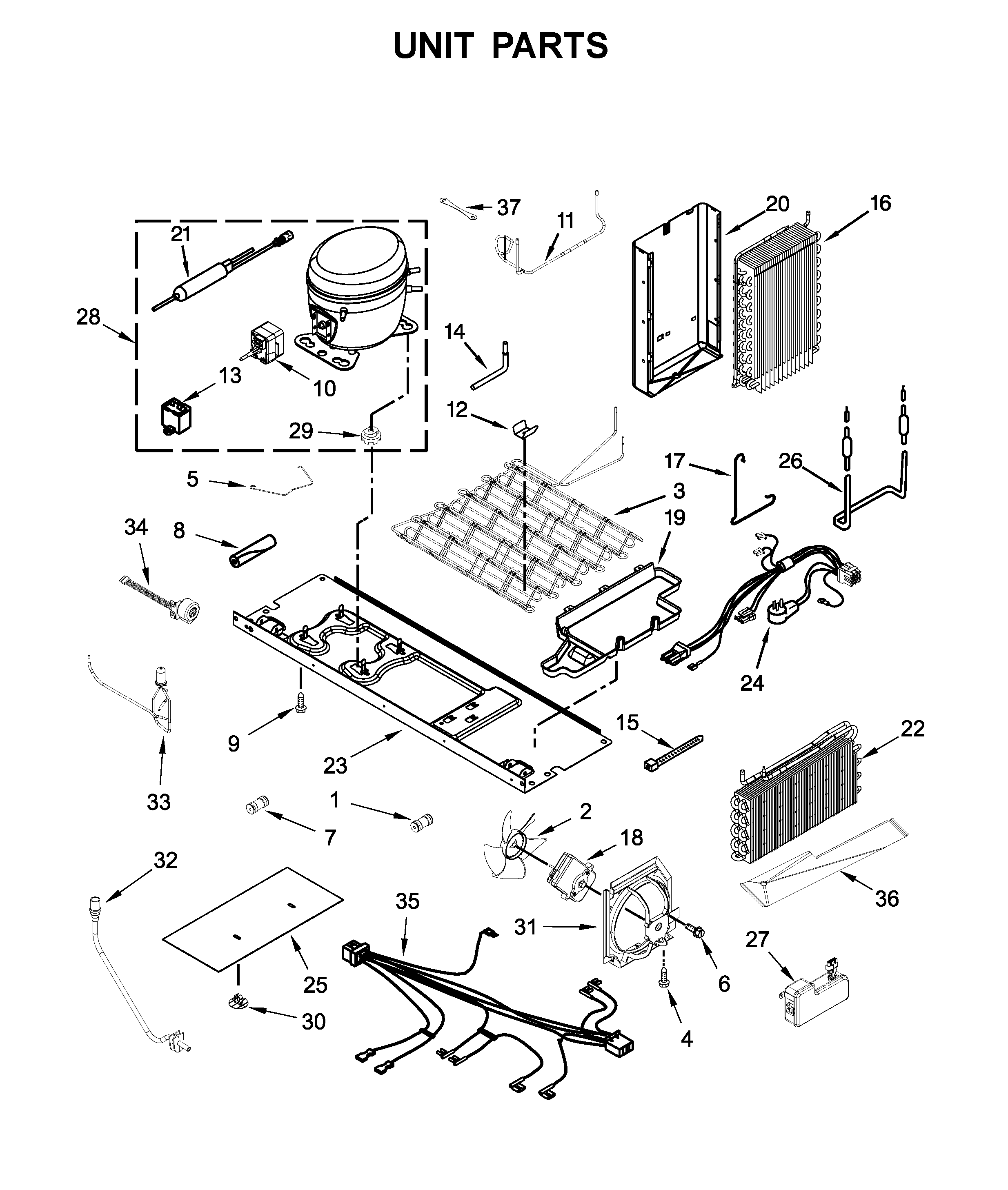 KitchenAid KSC24C8EYB02 unit parts diagram