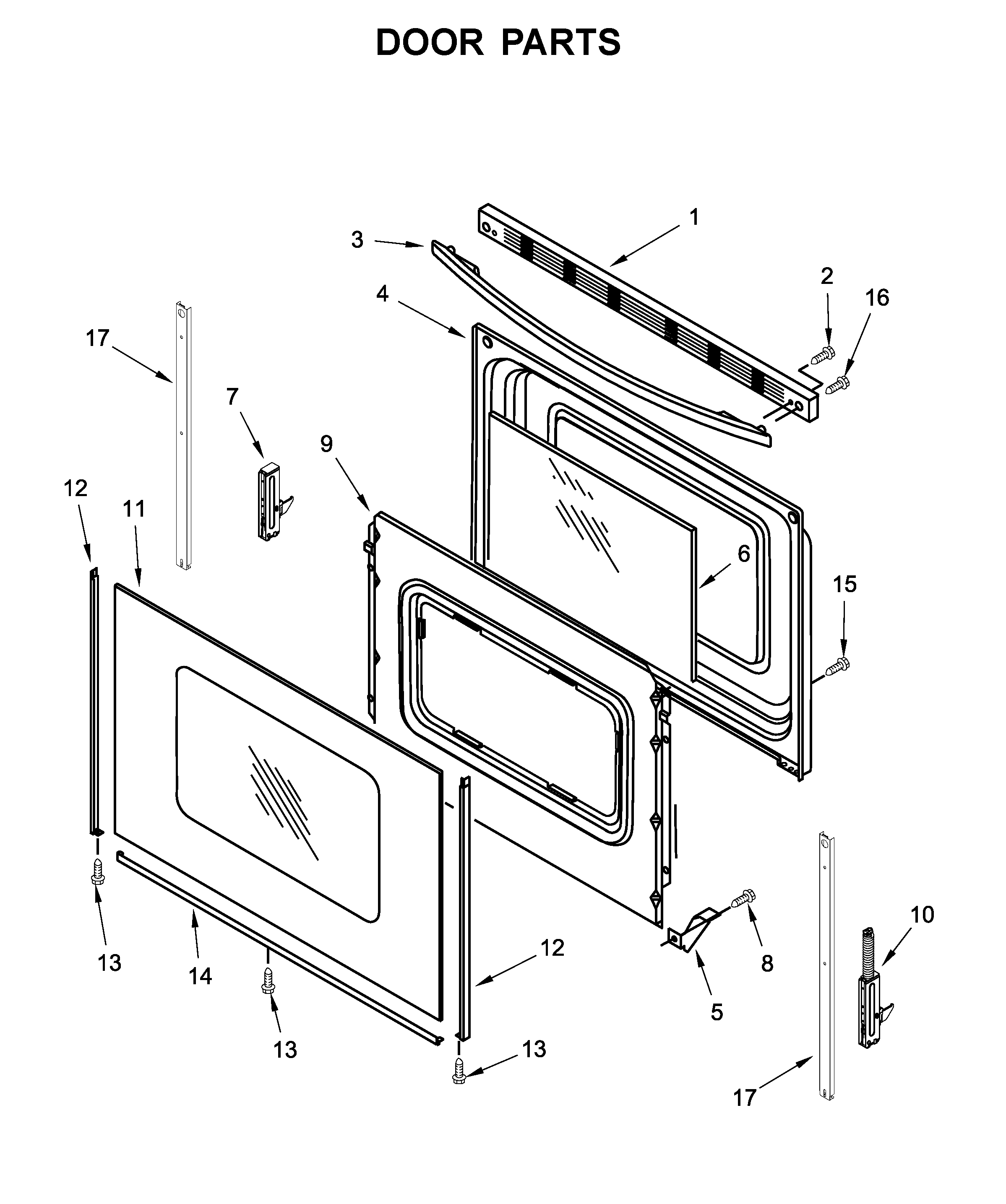 Amana YACR4303MFW2 door parts diagram