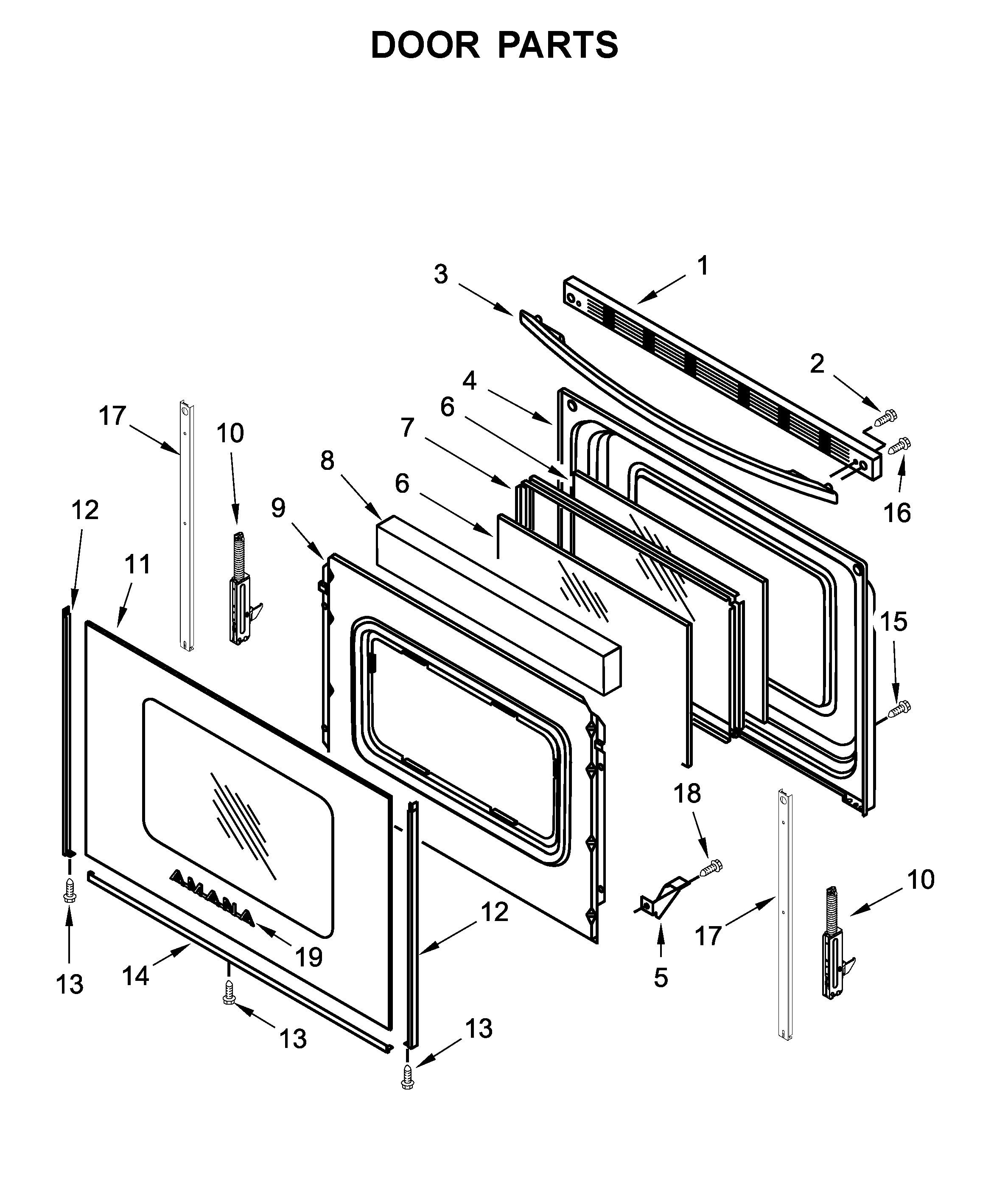 Amana ACR4503SFW2 door parts diagram
